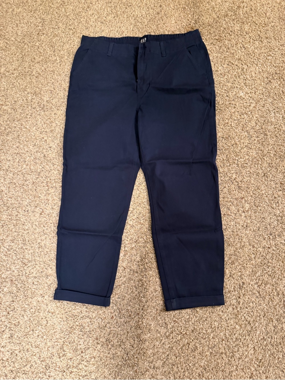 GAP Dark Blue Elastic Waist Chinos new w/o tag